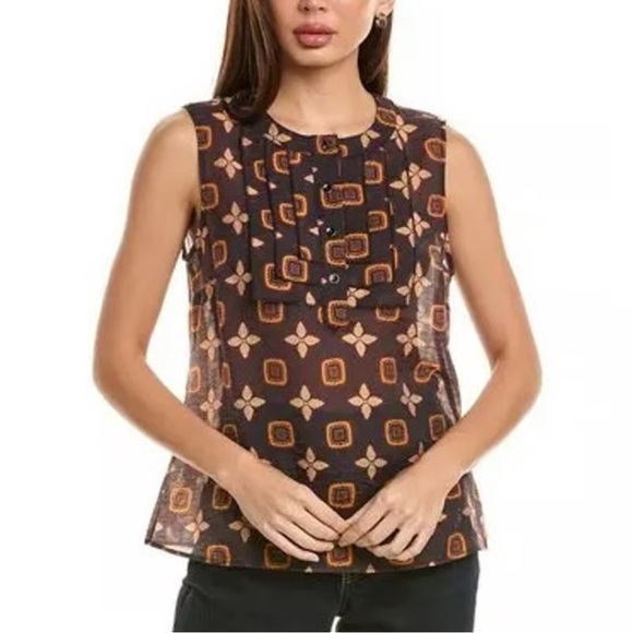CAbi Tops - CAbi "Louis" Sleeveless
Brown Geo Medallion Print
Top - Size M